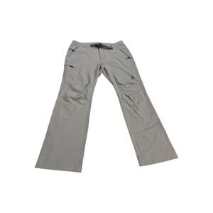 Stio Men's Gray‎ Outdoor Hiking Pants Size 36x33 Integrated Belt Zip Pockets